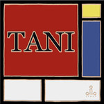 Mondrian 表札　20x20│オリジナルレッド