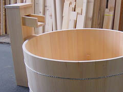 wood tub floor spout